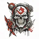 horde symbol, Braum shield adorned, 7 days to die, borderlands tattoo design idea