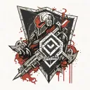horde symbol, Braum shield adorned, 7 days to die, borderlands tattoo design idea