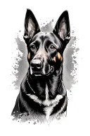 Malinois Dog tattoo design idea