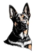 Malinois Dog tattoo design idea