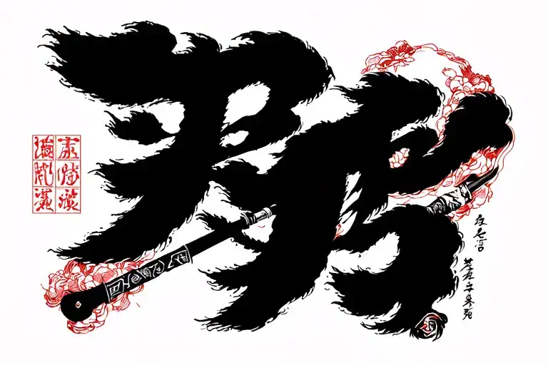 "Ronin" sabre zorro one piece anime tattoo design idea