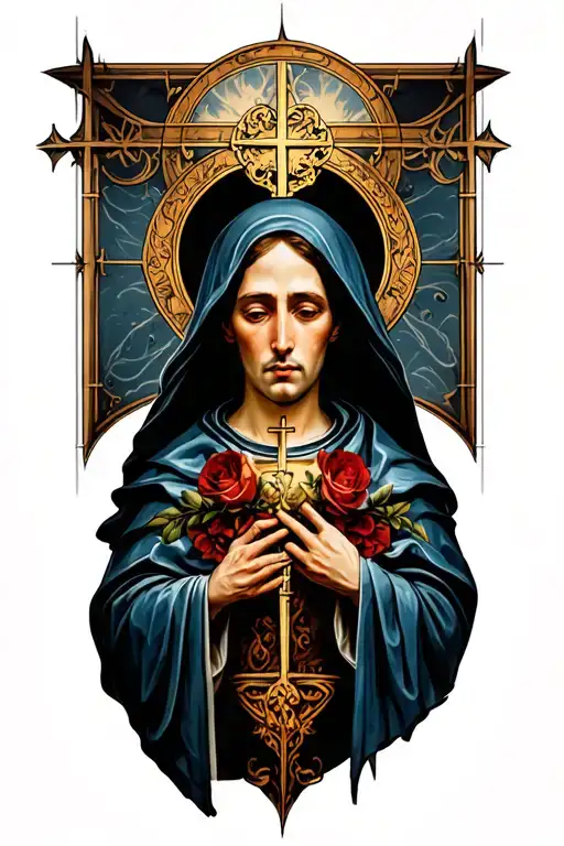 gothic catholic tattoo tattoo design idea