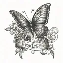 Even if I die, I will not give up tattoo design idea