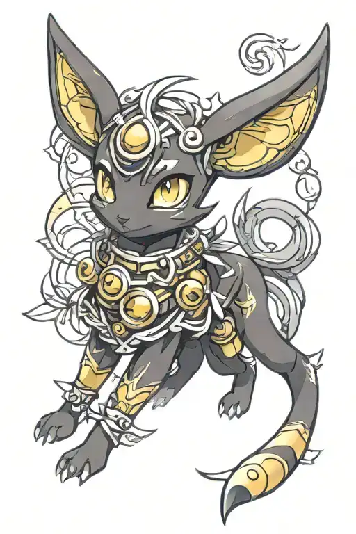 shiny umbreon covered for sleeve tattoo design tattoo design idea