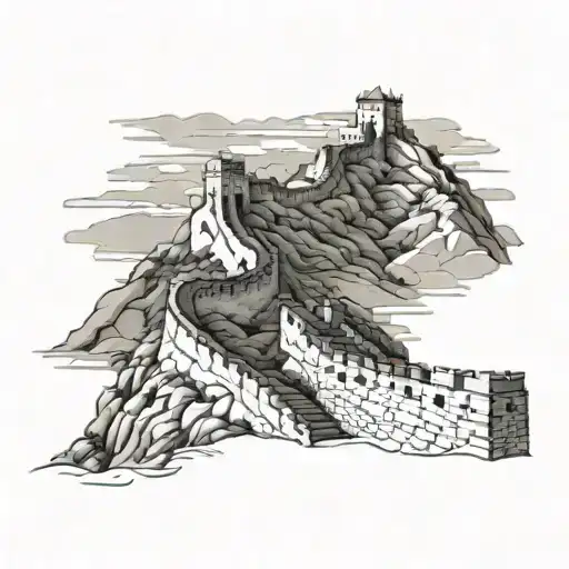 Great Wall of China tattoo design idea