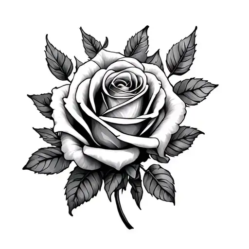 roses  and  love and  devotion  tattoo design idea