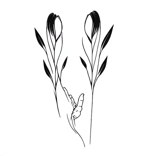 iris goo goo dolls holding hands minimal tattoo design idea