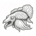 cuttlefish tattoo design idea