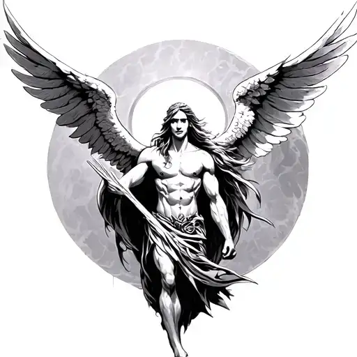 arc angel michael tattoo design idea