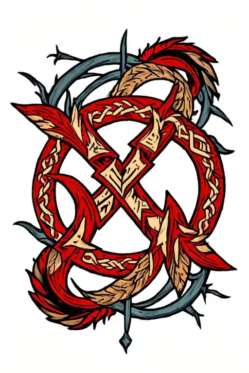 nordic runes tattoo design idea