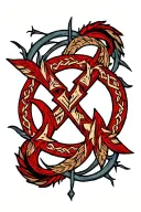 nordic runes tattoo design idea