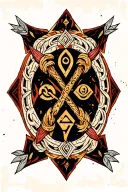nordic runes tattoo design idea