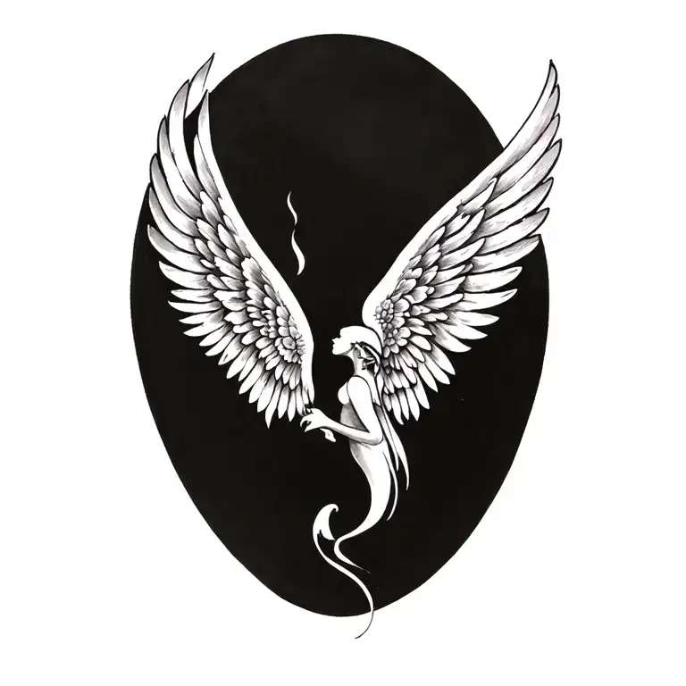 wings tattoo design idea