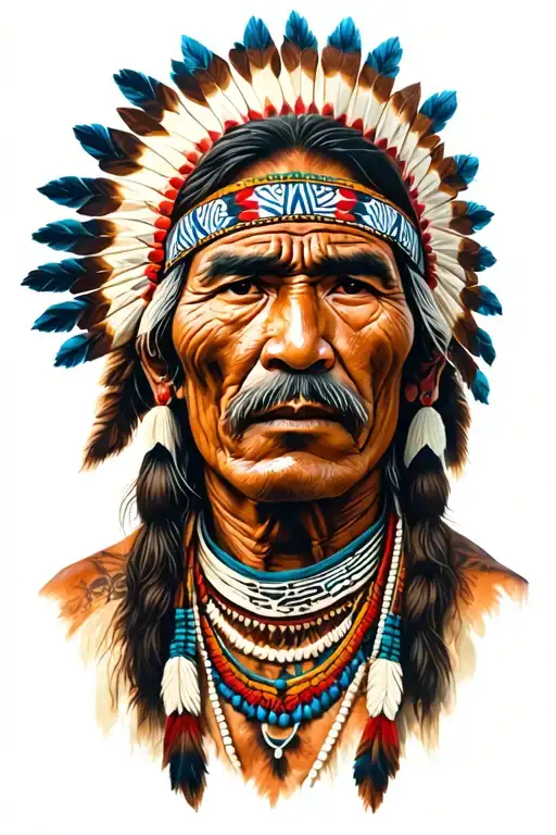 old indian from old american to cover up an old tattoo tattoo design idea