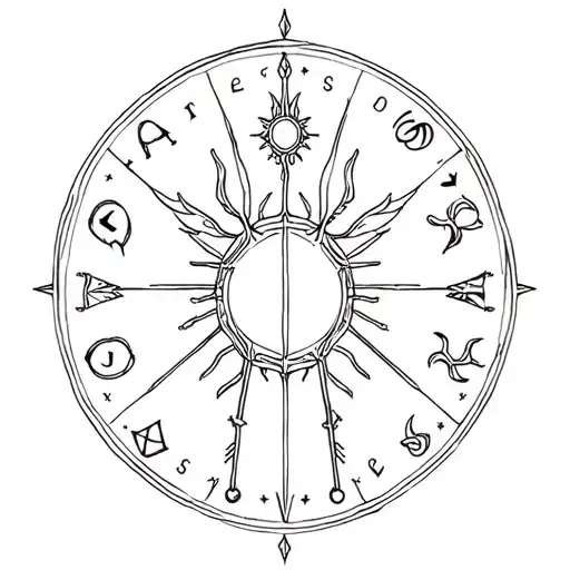 Zodiac mark cancer, zodiac markers Sagittarius, name Livia and Nevio tattoo design idea