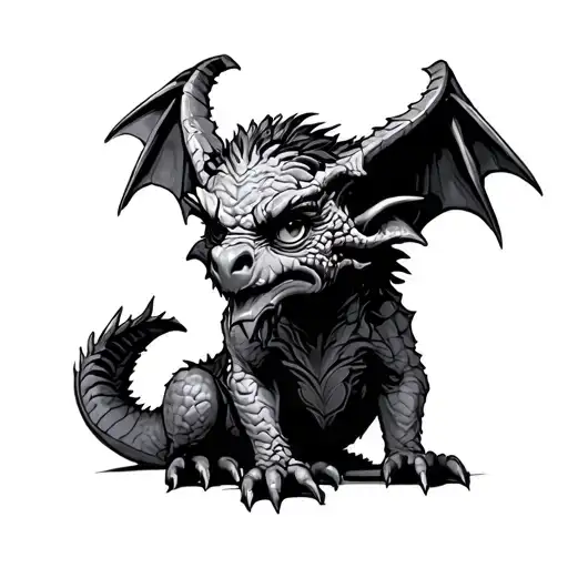Cute Gargoyle tattoo design idea