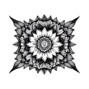 mandala geometric inner bicep tattoo universe tattoo design idea
