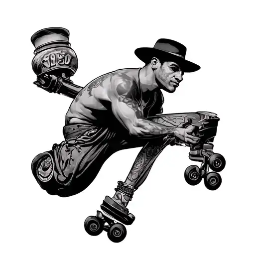 Long Beach Rollin 20s crossing out an H tattoo design idea