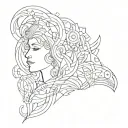 ABBA inspired abstract tattoo design idea