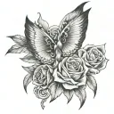 agape and eros tattoo design idea