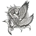 agape and eros tattoo design idea