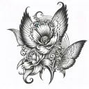 agape and eros tattoo design idea