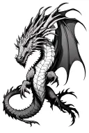 Skyrim dragon tattoo design idea