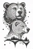 movie reference Brother Bear, Treasure Planet, Spirit, Pocahontas tattoo design idea