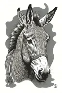 Donkey tattoo design idea