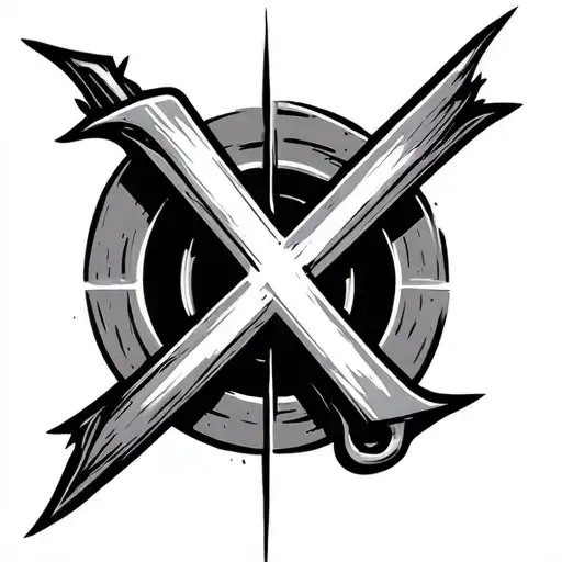 straight edge x tattoo design idea