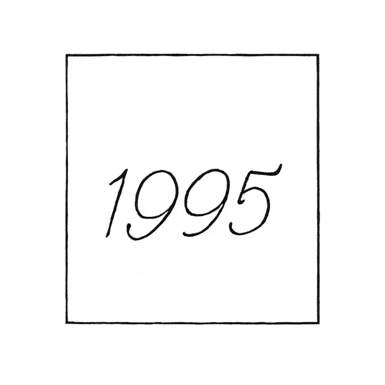 1995 date tattoo tattoo design idea