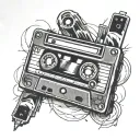 CASSETTE TAPE INSERT tattoo design idea