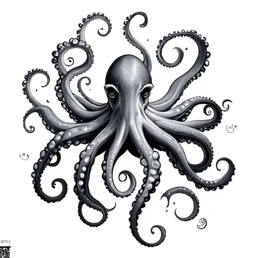 Poseidon Octopus tattoo design idea