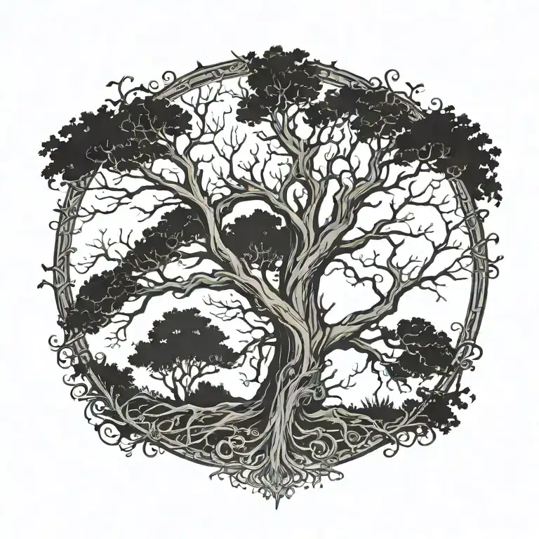 Tree tattoo design idea