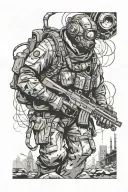 Metro 2033 tattoo design idea