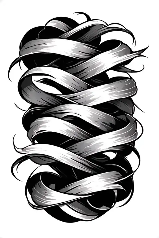 simple flowing lines tattoo that fills gaps made from previous tattoos  tattoo design idea