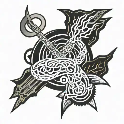 tool rock band logo tattoo design idea