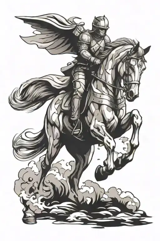 war horse tattoo design idea
