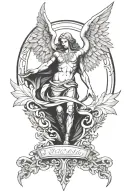 arch angel michael tattoo design idea