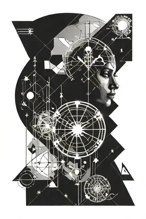 Gemini sun virgo moon libra rising horoscope tattoo design idea