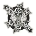 three nail cross tattoo design idea