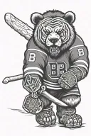 boston bruins bear tattoo design idea