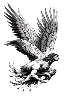 Icarus looking tattoo design idea