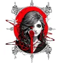 Red String Of Fate tattoo design idea