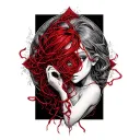 Red String Of Fate tattoo design idea