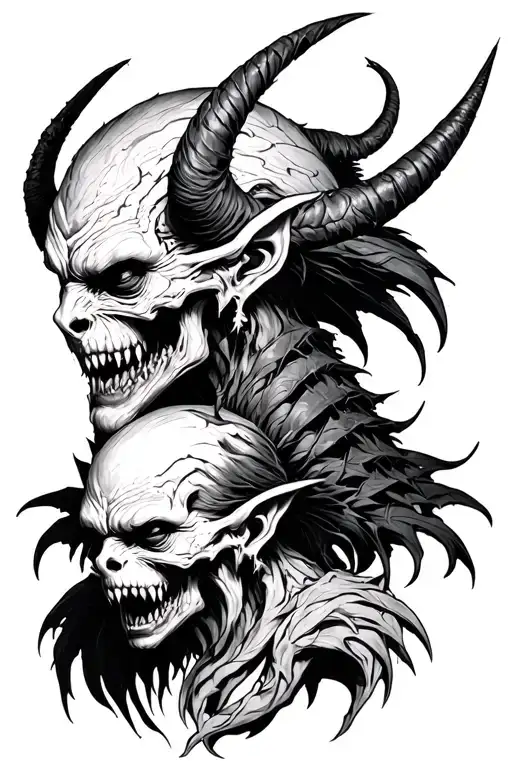 Beelzebub and belphegor tattoo design idea
