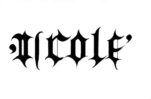 "Nicole " tattoo design idea