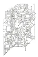 patchwork sleeve tattoo design idea