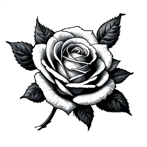 Semicolon Rose tattoo design idea