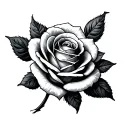 Semicolon Rose tattoo design idea